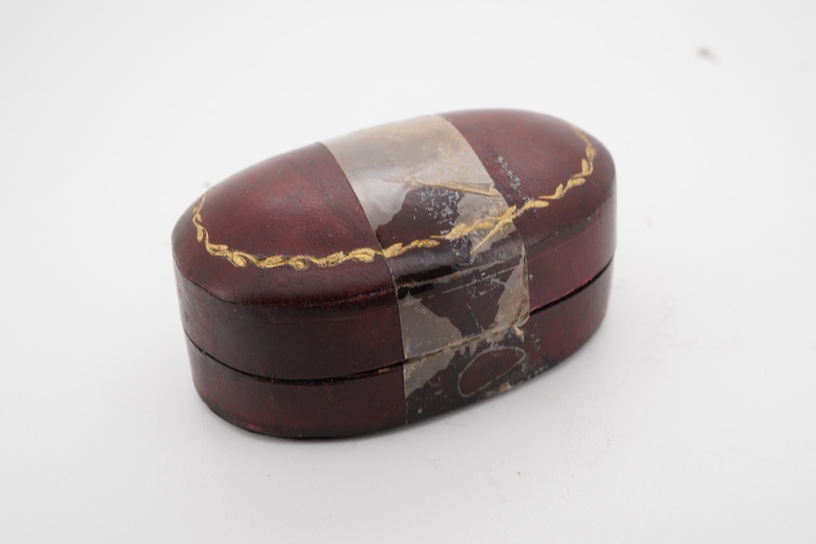 A pair of Edwardian gold and blue enamel chain link cufflinks, stamped 18ct, engraved with interlaced and surmounted by a Barons coronet, combined gross weight approximately 9.5 grams